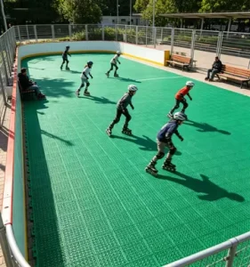 Immediate Shipping PP Interlocking Floor Tiles Sample Weatherproof Anti-Slip Eco-Friendly for Tennis School Playground Court