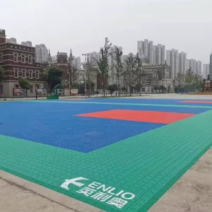 Impact Cushion PP Tiles All-Weather Multi-Sport Flooring for Basketball Tennis Badminton and Volleyball Courts