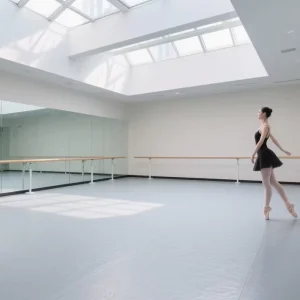 Impact Resistance Modern Luxury Dance PVC Vinyl Flooring Roll Anti Slip Waterproof for Mall & School Use