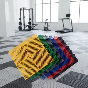 Impact-Resistant Interlocking Waterproof 18mm High-Strength PVC Garage Floor Tiles