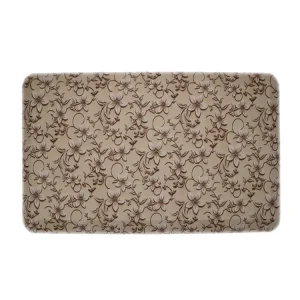 Import China Printed Floral Pattern PET Friendly Waterproof Non Slip Anti Fatigue PU Foam Kitchen Carpet Rug Floor Mat