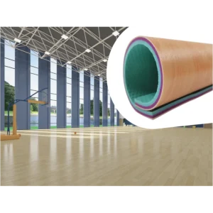 Indoor Anti-Slip Woodgrain Basketball Court Sports Flooring