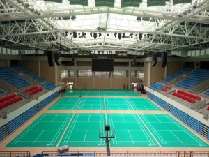Indoor Badminton Court PVC Vinyl Floor Shock absorption Eco Friendly Anti Slip Sports Court Rolling Carpet Basketball Flooring