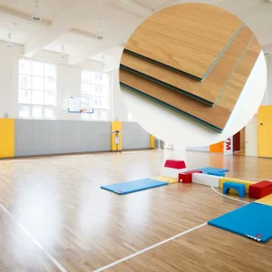 Indoor Basketball Court Flooring Virgin PVC Material Anti Slip Surface Eco Friendly CE Certified UV Coated Wooden Texture