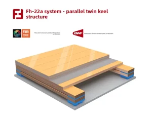 Indoor Basketball Court Maple Wood Sports Flooring Model 001, Shock-Absorbing, 22mm