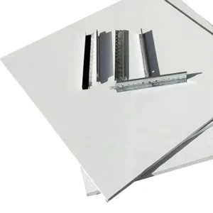 Indoor Ceiling Panels Design Glass Wool Board One Side Fiber Tissue Fireproof Acoustic Panel Office