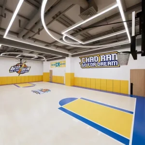 Indoor Children’s Physical Fitness Thickened PVC Plastic Sports Floor Basketball Court Rubber Mat