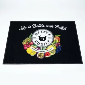 Indoor Custom Logo Carpet Doormat Bulk Logo-Printed Foot Mat with Rubber Backing