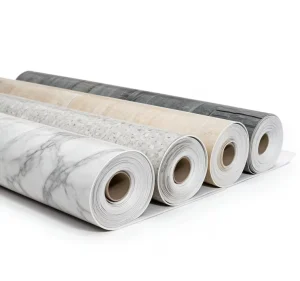 Indoor Decoration Light Stone Grain PVC Floor Roll Anti Slip Plastic Flooring Sheet Large Rolls for Office Mall Project