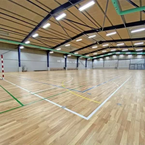 Indoor Fiba-Certified Wooden Sports Flooring for Large Gymnasium Basketball Badminton Volleyball