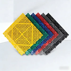Indoor Garage Plastic Anti-Slip Click-Interlocking Waterproof Flooring for Workshop and Car Wash
