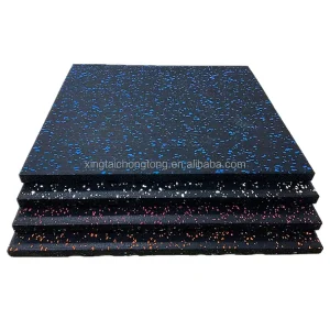 Indoor Gym Floor Mat EPDM Rubber Flooring Roll Waterproof Shock-Absorbing Anti-Slip Protective Sport Tiles Fitness