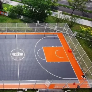 Indoor Interlocking Modular Sports Floor Tiles for Volleyball, Basketball and Multi-Purpose Courts