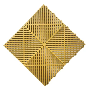 Indoor Interlocking PP PVC Grid Floor Tiles for Car Wash Garages
