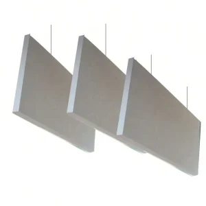 Indoor Linear Acoaffle Nrc0.9 High Performance Sound Absorbing Ceiling Panels Fiberglass Wool Acoustic Wave Nrc 0.9 Class
