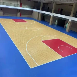 Indoor Multi Sport Court Basketball Tennis Badminton Table Tennis Shock Absorption Eco Friendly Anti Slip PVC Customizable Floor