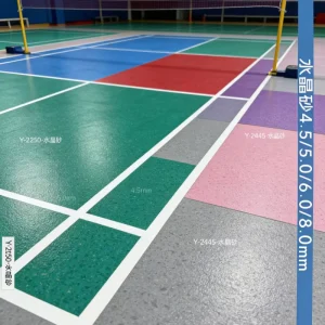 Indoor Outdoor Badminton Court Complete Set PVC Flooring Shock Absorption Eco friendly Portable Net Post System Easy