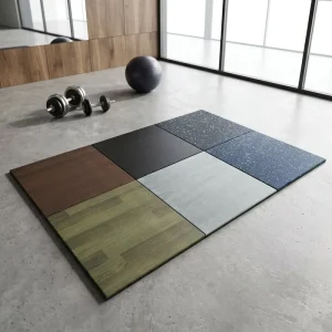 Indoor Outdoor Eco-Friendly Color Dot Soundproof Rubber Flooring Roll Mat for Homes, Playgrounds, and Sports Areas