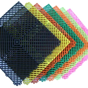 Indoor & Outdoor Garage Plastic PVC Interlock Flooring Tiles 3D Model Design Car Wash Grate Floor Tile Indoor Use