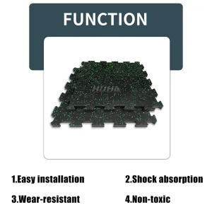 Indoor Outdoor Interlocking Rubber Puzzle Mats for Playground and Gym
