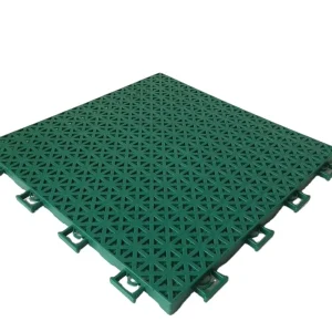 Indoor/Outdoor Plastic Interlocking Sports Floor Tiles for Field Hockey and Playgrounds, Anti-Slip