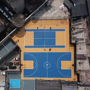 Indoor Outdoor Sport Flooring Rubber Silicon PU Eco-Friendly Anti-Slip Synthetic Field for Pickleball Basketball Badminton