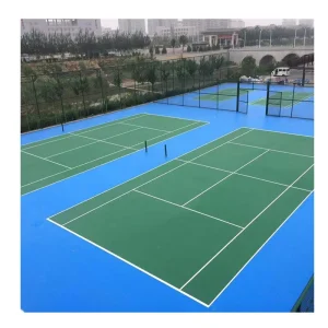 Indoor Outdoor Sports Court Equipment Tennis Basketball Soccer Court Flooring Silicon PU Tennis Courts