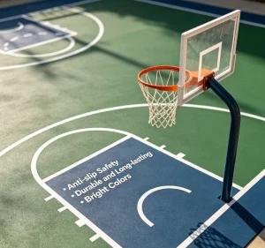 Indoor PVC Sports Flooring Anti Slip Shock Absorption Basketball Court Vinyl Floor Mat