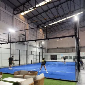 Indoor Panoramic Modular Steel Frame Padel Court for Clubs