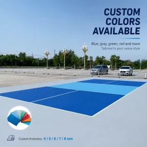 Indoor Pickleball Court Anti slip Eco Friendly Shock Absorption Easy Installation Plastic PVC Flooring Vinyl Roll Sports Floor