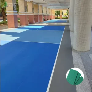 Indoor Pickleball, Tennis and Badminton Court Flooring with Shock Absorption, Anti-Slip Vinyl PVC