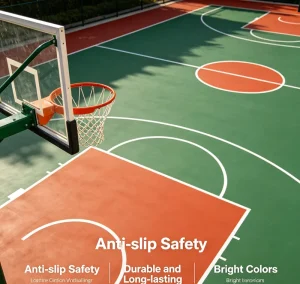 Indoor Professional Basketball Court PVC Flooring Shock Absorption Eco Friendly Sports Floor Mat