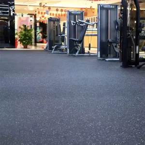 Indoor Seamless Gym Rolling Rubber Floor Recycle Durable EPDM SBR Material Fitness Tile Colorful Dot Mat CE Certified 40C