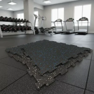 Indoor Shock-Absorbing Rubber Flooring for Gym CrossFit Workouts