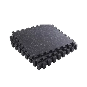 Indoor Sport Square Shape Rubber Floor 10mm Black Gym Floor Covering Locking Flooring Mat