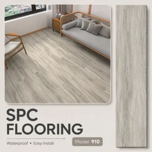 Indoor Sports Flooring SPC Click Lock Vinyl Floor 5mm 6mm Wear Resistant Wood Look Plank for Gym Studio School Project Use Area
