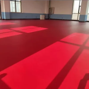 Indoor Table Tennis Court High Quality Rubber Flooring Mats Red 4.5mm 8mm ISO9001 & CE Certified