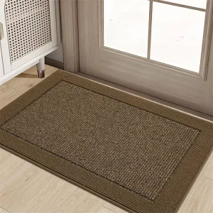 Indoor Tufted Loop Pile Door Mat 24″ X 36″ Dirt Trapper Non-Slip Entryway Rugs Washable Low Profile Welcome Mat