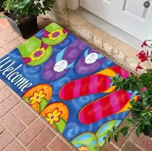 Indoor Washable Polyester Puzzle Doormat, Dust-Removing, Dirt-Resistant, Waterproof