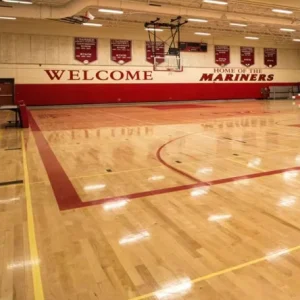 Indoor Wood Basketball Court Tiles Wooden Pp Interlocking Maple Basketball Court Mat