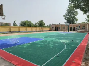 Indoor and Outdoor Basketball Volleyball Court Floor PP Assembly Interlock Sport Tiles Provide Custom Logo and Court Lines