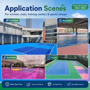 Indoor outdoor Basketball Court SPU Sports Flooring Court with Competitive Price