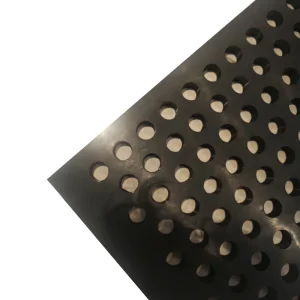 Industrial Anti-Fatigue Perforated Rubber Floor Matting Oil Resistant PVC/NBR Ribbed Surface Floor Mats