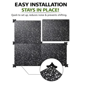Industrial Black Gym Rubber Flooring Heavy Duty Durable Shock Absorbing Non Slip Eco Friendly Washable Fitness Mats