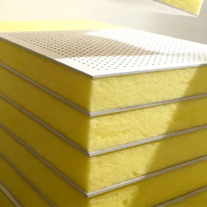 Industrial Grade Custom Size 20mm Glass Wool Acoustic Panel for Ceiling Thermal Acoustic Insulation