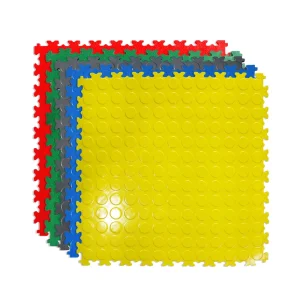 Industrial Grade PVC Interlocking Floor Tiles Waterproof Wear-Resistant Diamond Plate Flooring for Factory Gym and Showroom