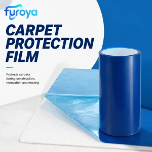 Industrial PE Soft Plain Surface Protection Film Roll 50cm Width for Carpet Flooring Against Dust Dirt Damage