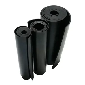 Industrial Shock Absorbing Black Color Gym Floor Mats Fabric Diaphragm Natural Foam Rubbersheet