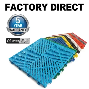Industrial Strength PP Interlocking Floor Tiles Waterproof Scratch Resistant Garage Flooring for Factory Warehouse Car Wash