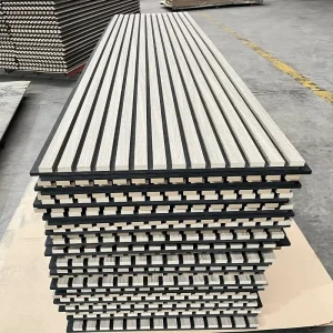 Industrial Style 3D Acoustic Polyester Fiber MDF Veneer Wall Panels for Studio and Office Soundproofing